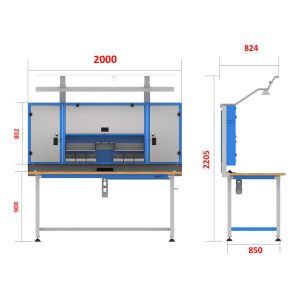 میز کارهای حرفه ای – DBG601 (T287W)