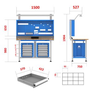 میز کارهای حرفه ای – DBG804 (T151EW)