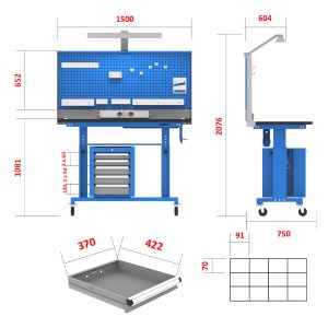 میز کارهای حرفه ای – DBG805 (T152E)