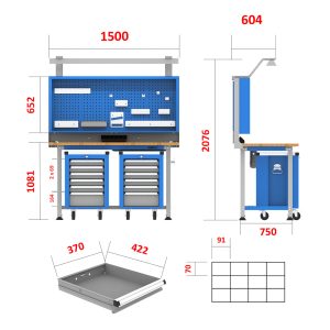 میز کارهای حرفه ای – DBG808 (T153EW)
