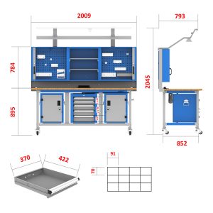 میز کارهای حرفه ای – DBG903 (T180W)