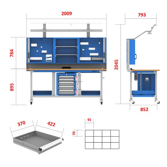 میز کارهای حرفه ای – DBG904 (T181W)