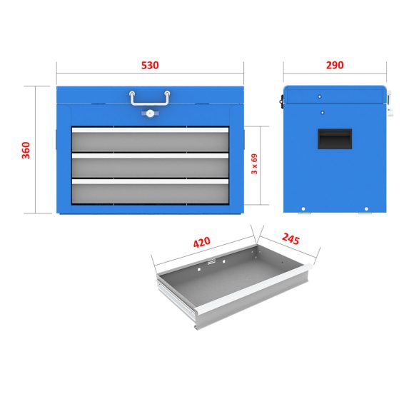 جعبه ابزار کارگاهی - DCG107 (524)