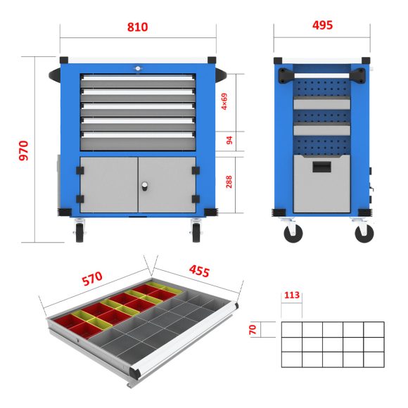 جعبه ابزار کارگاهی - DCG125 (736)