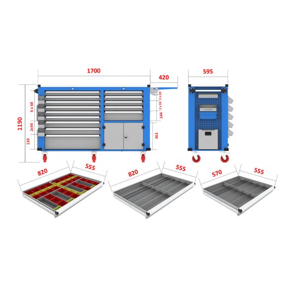 جعبه ابزار کارگاهی - DCG218 (SU1700X)