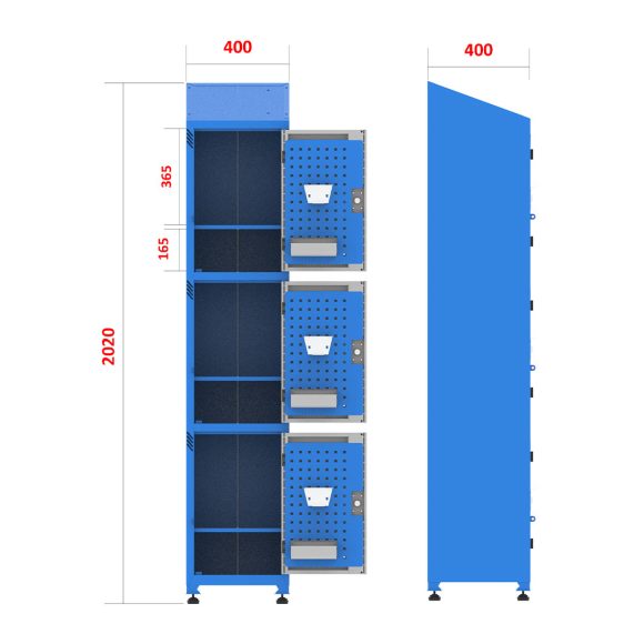 کمد لباس پرسنلی و ورزشی - PWG302 (C403B)