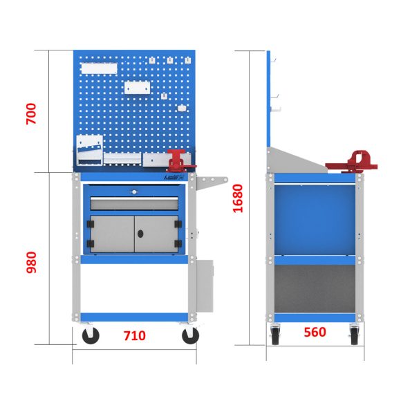 میز کار صنعتی - WBG706 (800B)