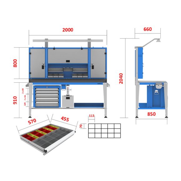 میز کار صنعتی - WBG902 (200AB)