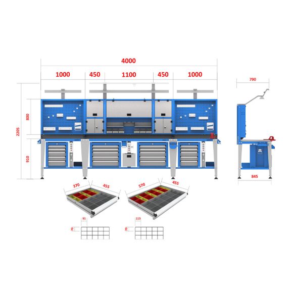 میز کار صنعتی - WBG903 (T400S)
