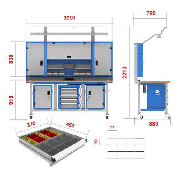میز کار الکترونیکی -DBG905 (T182W)
