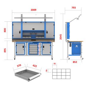میز کارهای حرفه ای – DBG904 (T181W)