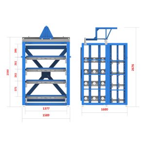قفسه کشویی انبارش قطعات سنگین DRG401 (CW2045/900)