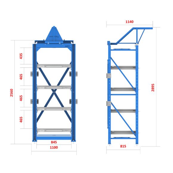 قفسه انبارش کشویی - DRG102 (CW2175H/200)