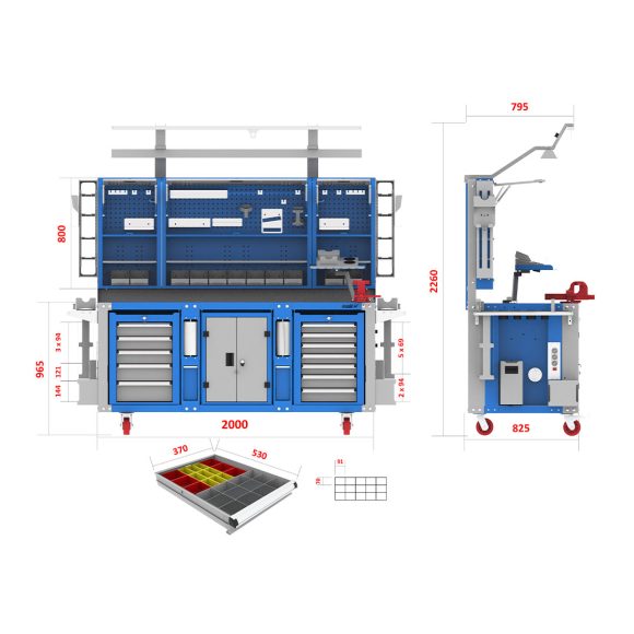 میز کار صنعتی - WBG904 (T203S)