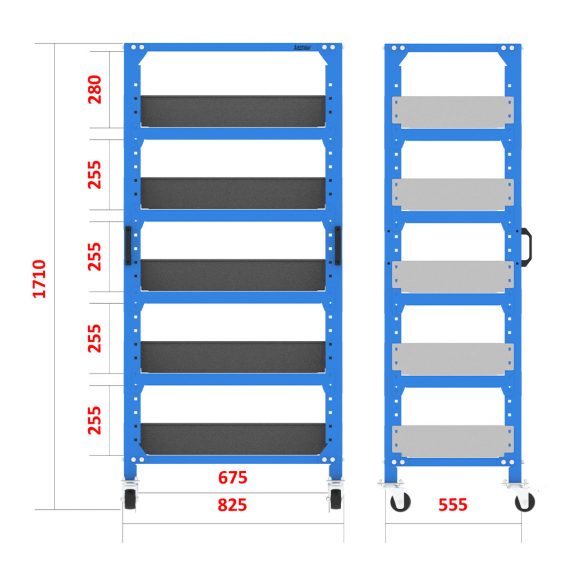 قفسه انبارش متحرک - MRG101 (WM800)