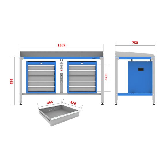 میز کار صنعتی - WBG509