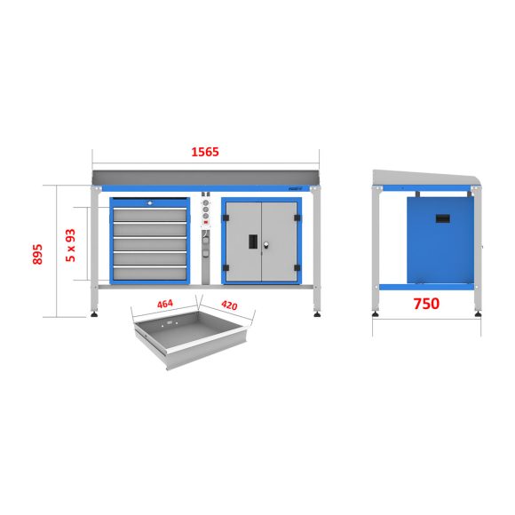 میز کار صنعتی - WBG510