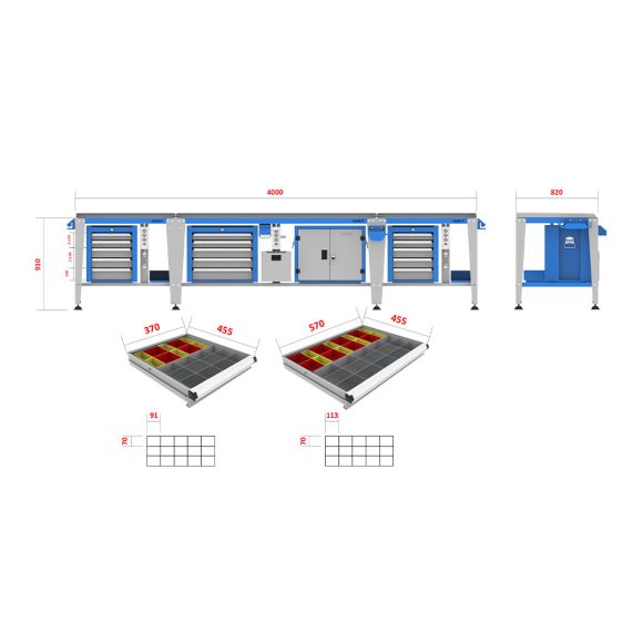 میز کار صنعتی - WBG609 (T400V2)