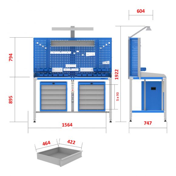 میز کارهای حرفه ای – WBG807