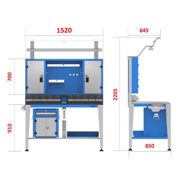 میز کار صنعتی - WBG811 (T510B)