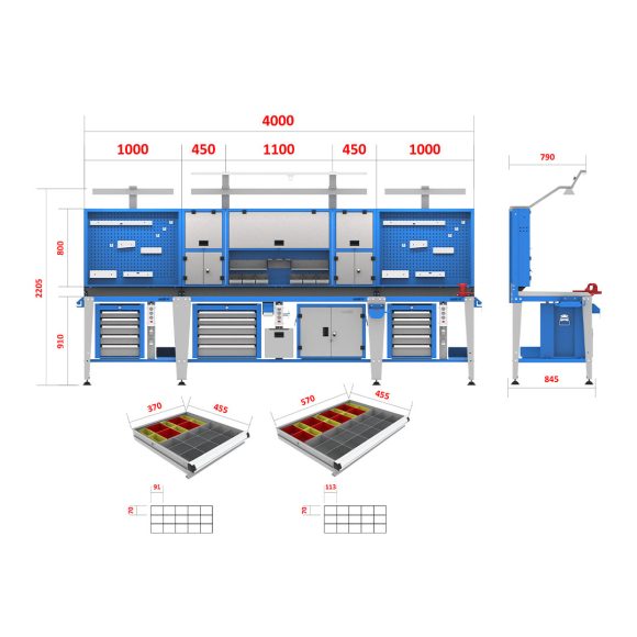 میز کار صنعتی - WBG906 (T400SV2)