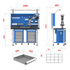 نقشه فنی میز کارهای حرفه ای – DBG809