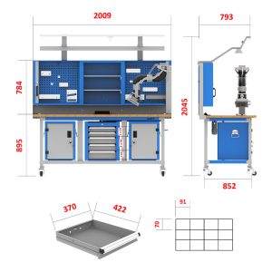 میز کارهای حرفه ای – DBG908 (T286W)