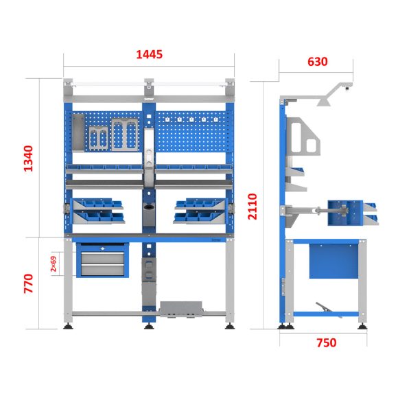 میزکار مونتاژ - ABG701